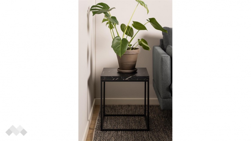 Холна маса Бароса черен мрамор с черно - изглед 5