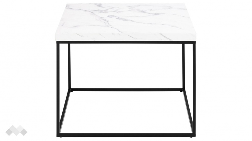 Холна маса Бароса бял мрамор с черно - изглед 2 - МебелМаг Холна маса Бароса бял мрамор с черно - изглед 2