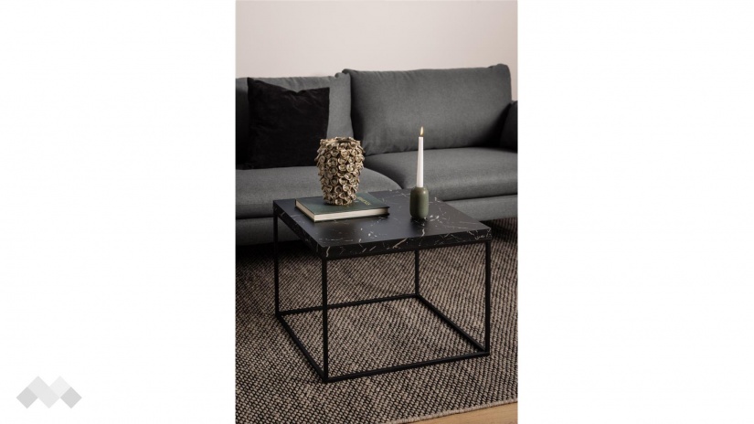 Холна маса Бароса черен мрамор с черно - изглед 5