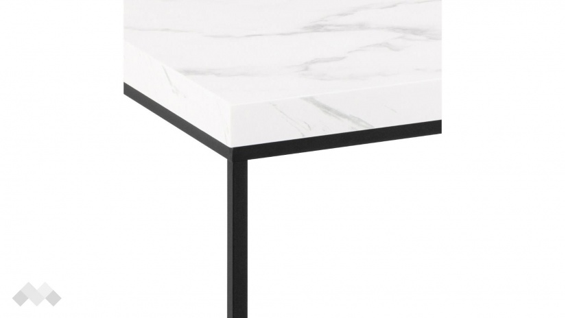 Холна маса Бароса бял мрамор с черно - изглед 4 - МебелМаг Холна маса Бароса бял мрамор с черно - изглед 4