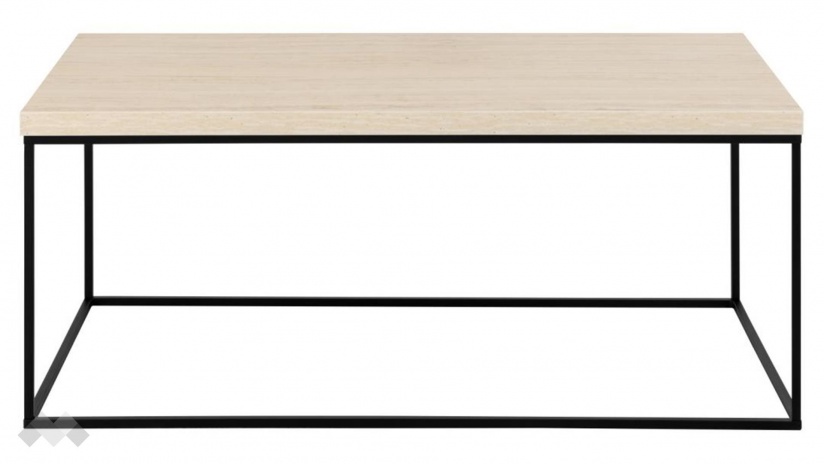 Холна маса Бароса травертин с черно - изглед 2 - МебелМаг Холна маса Бароса травертин с черно - изглед 2