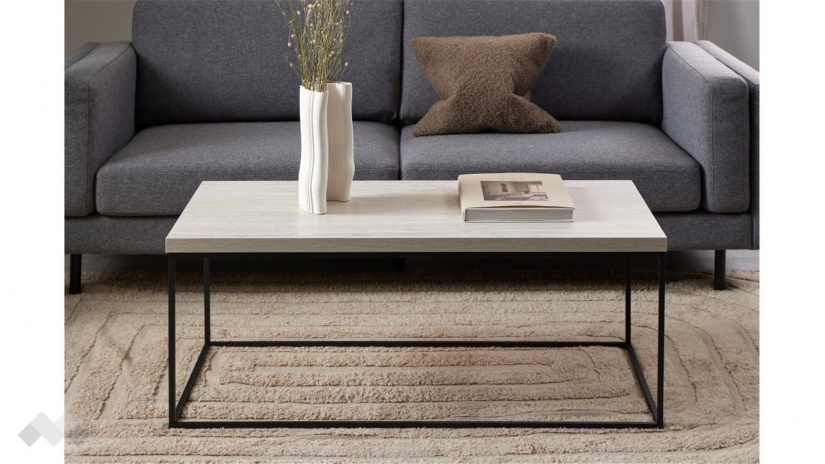 Холна маса Бароса травертин с черно - изглед 6 - МебелМаг Холна маса Бароса травертин с черно - изглед 6