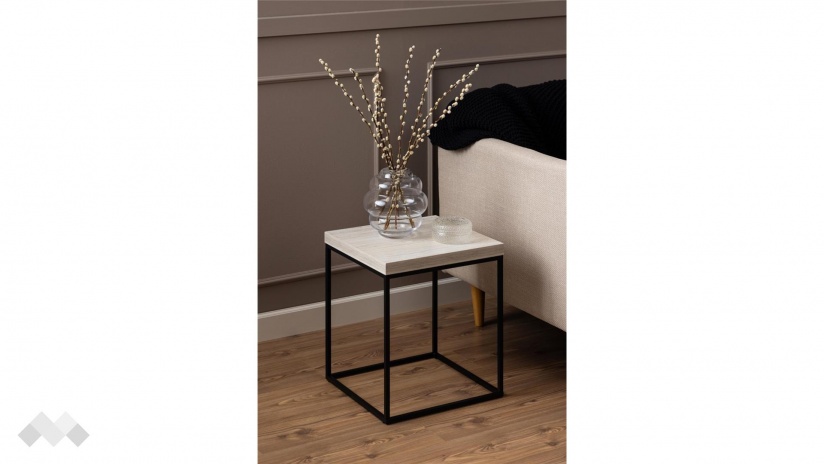 Холна маса Бароса травертин с черно - изглед 4 - МебелМаг Холна маса Бароса травертин с черно - изглед 4