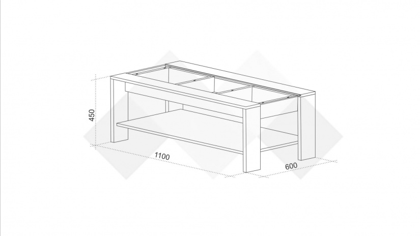 Холна маса Дея шермън с бор алан - изглед 2 - МебелМаг Холна маса Дея шермън с бор алан - изглед 2
