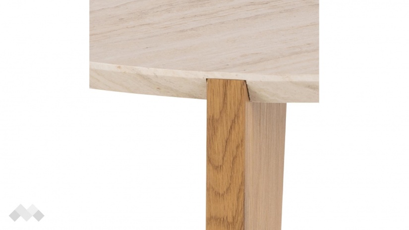 Холна маса Докланд тъмен дъб с травертин - изглед 4 - МебелМаг Холна маса Докланд тъмен дъб с травертин - изглед 4