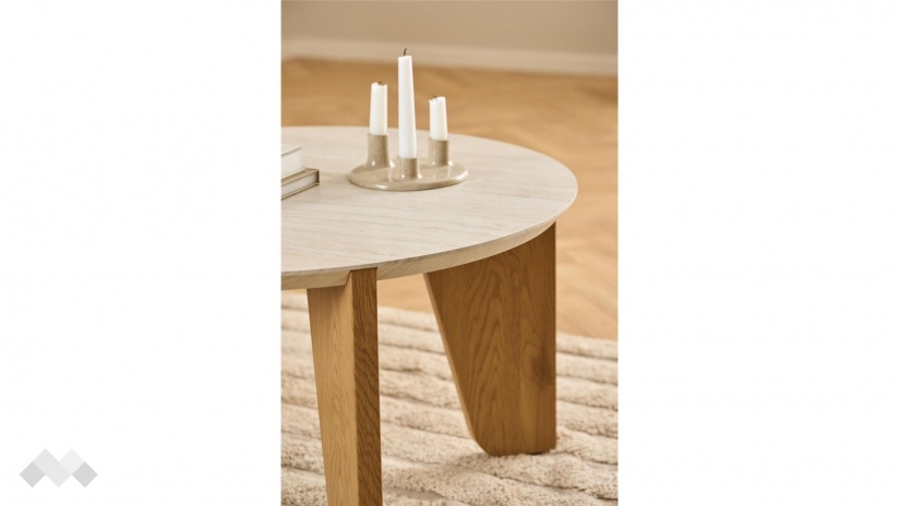 Холна маса Докланд тъмен дъб с травертин - изглед 6 - МебелМаг Холна маса Докланд тъмен дъб с травертин - изглед 6