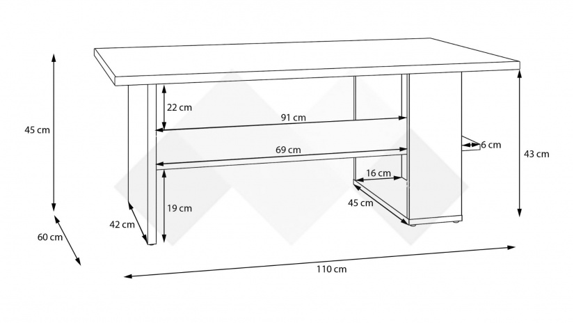 Холна маса Дреада дъб маувела - изглед 5