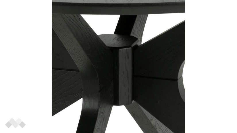 Холна маса Дънкан дъб черен мат - изглед 3 - МебелМаг Холна маса Дънкан дъб черен мат - изглед 3