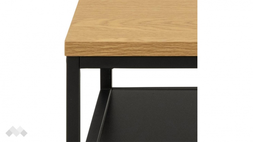 Холна маса Гила тъмен дъб с черен мат - изглед 3