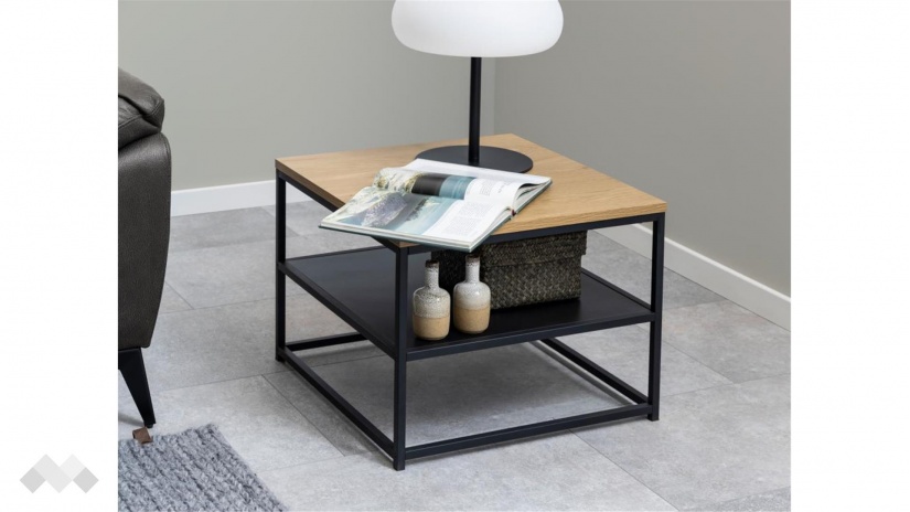 Холна маса Гила тъмен дъб с черен мат - изглед 8