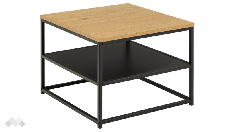 Холна маса Гила тъмен дъб с черен мат - изглед 1