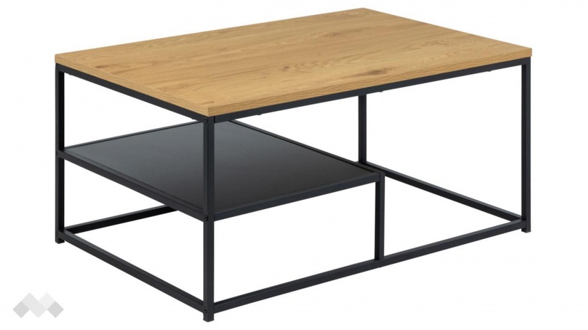 Холна маса Гила тъмен дъб с черен мат - изглед 1