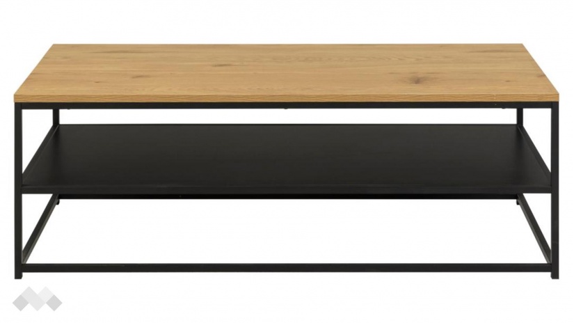 Холна маса Гила тъмен дъб с черен мат - изглед 2 - МебелМаг Холна маса Гила тъмен дъб с черен мат - изглед 2