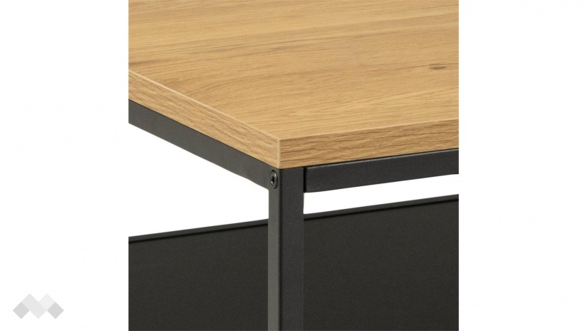 Холна маса Гила тъмен дъб с черен мат - изглед 4 - МебелМаг Холна маса Гила тъмен дъб с черен мат - изглед 4