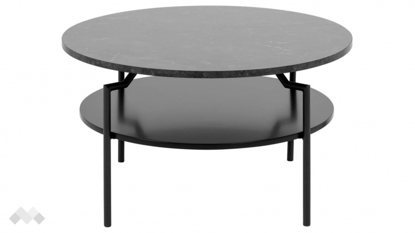 Холна маса Голди черен мрамор с черно - изглед 2