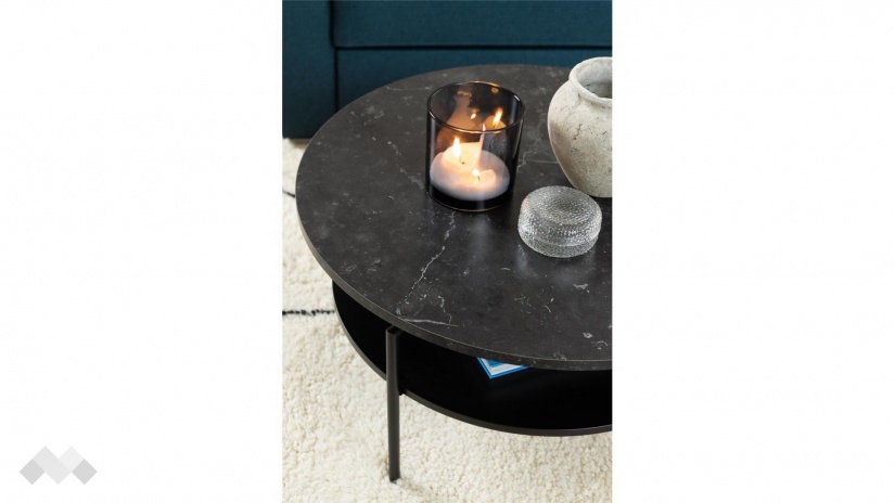 Холна маса Голди черен мрамор с черно - изглед 8