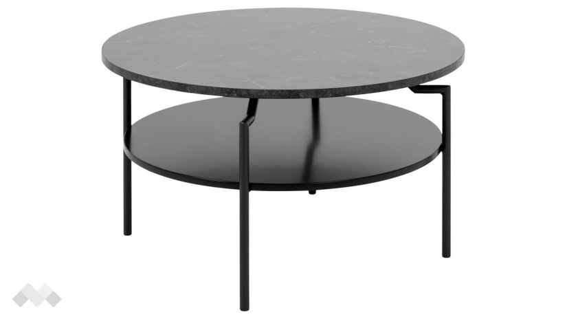 Холна маса Голди черен мрамор с черно - изглед 1