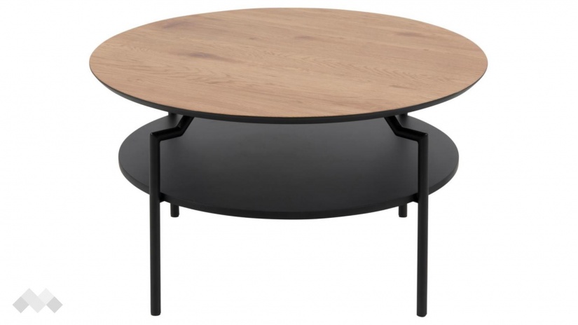 Холна маса Голди тъмен дъб с черно - изглед 2 - МебелМаг Холна маса Голди тъмен дъб с черно - изглед 2