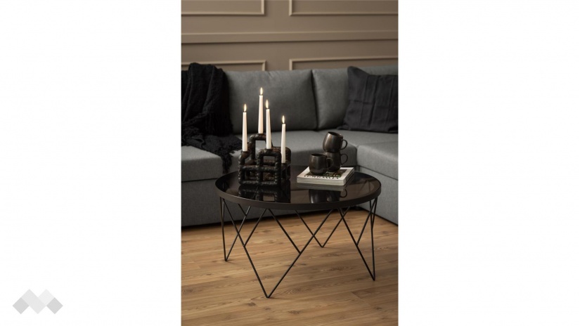 Холна маса Халстоу опушен с черен мат - изглед 6 - МебелМаг Холна маса Халстоу опушен с черен мат - изглед 6