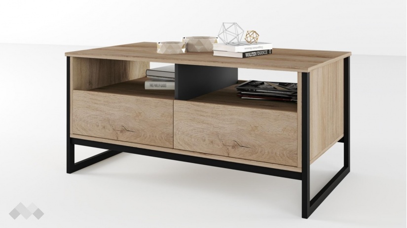 Холна маса Лина сонома арвен с графит - изглед 2