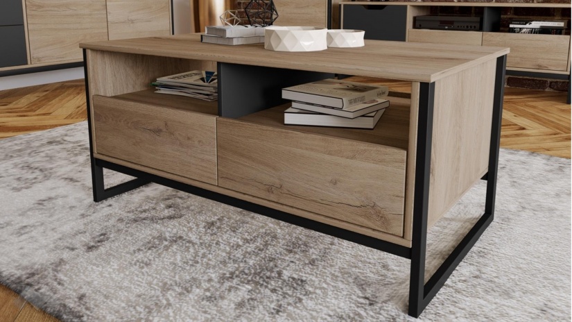 Холна маса Лина сонома арвен с графит - изглед 1