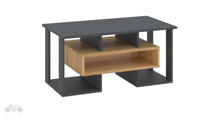 Холна маса Малахит златен дъб с антрацит - изглед 2