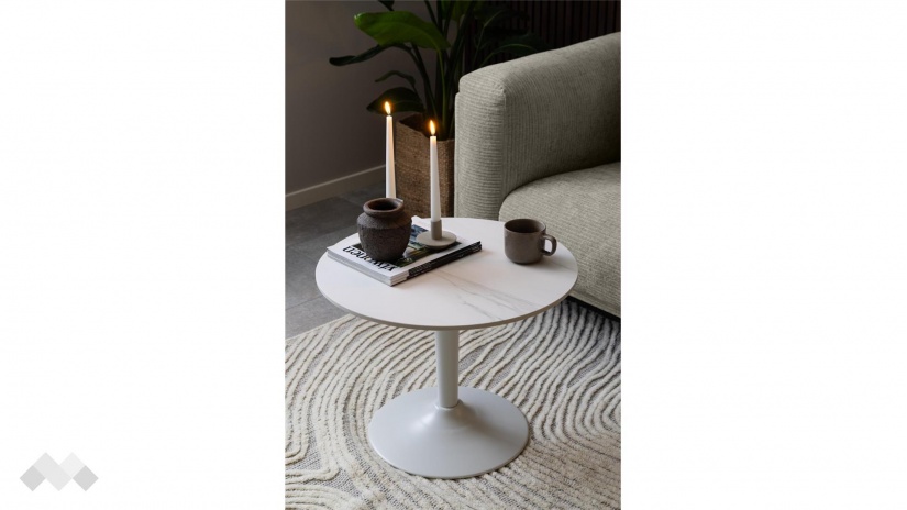 Холна маса Малта бял с бял мат - изглед 4 - МебелМаг Холна маса Малта бял с бял мат - изглед 4