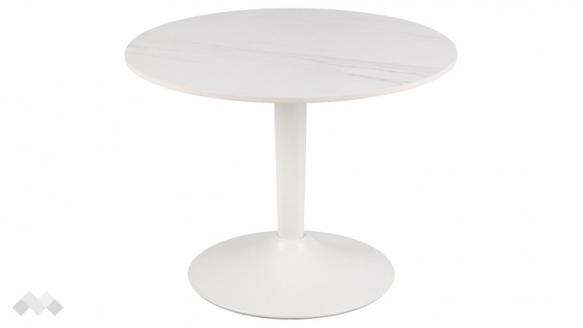 Холна маса Малта бял с бял мат - изглед 1 - МебелМаг Холна маса Малта бял с бял мат - изглед 1