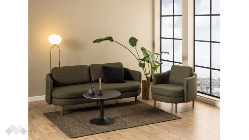 Холна маса Малта черен с черен мат - изглед 3