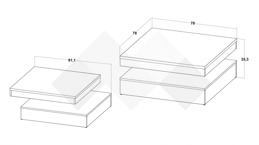 Холна маса Мирано бетон - изглед 5