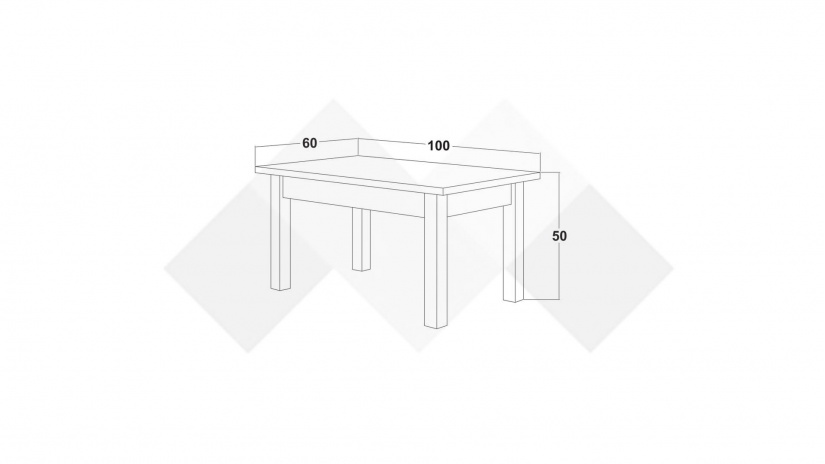 Холна маса Нати венге - изглед 2 - МебелМаг Холна маса Нати венге - изглед 2