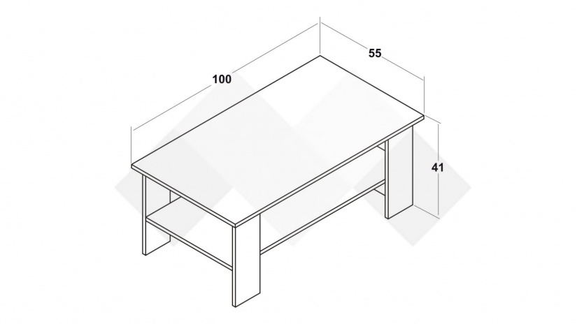 Холна маса Одилия дъб сонома - изглед 2 - МебелМаг Холна маса Одилия дъб сонома - изглед 2