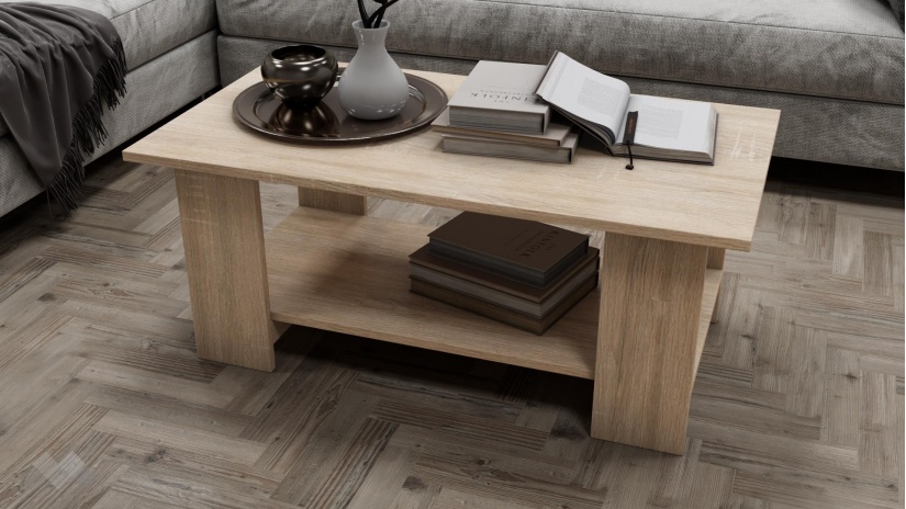 Холна маса Одилия дъб сонома - изглед 1 - МебелМаг Холна маса Одилия дъб сонома - изглед 1