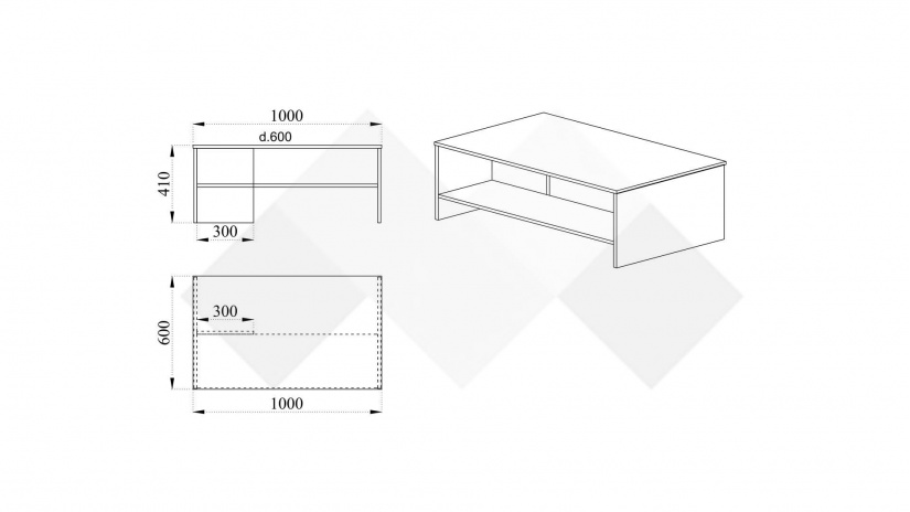 Холна маса Оливия олд стайл - изглед 2 - МебелМаг Холна маса Оливия олд стайл - изглед 2