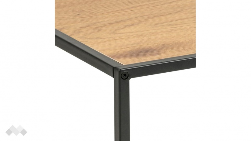 Холна маса Сийфорд тъмен дъб с черно - изглед 3 - МебелМаг Холна маса Сийфорд тъмен дъб с черно - изглед 3