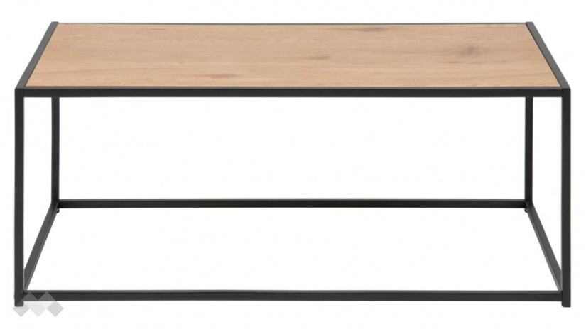 Холна маса Сийфорд тъмен дъб с черно - изглед 2 - МебелМаг Холна маса Сийфорд тъмен дъб с черно - изглед 2