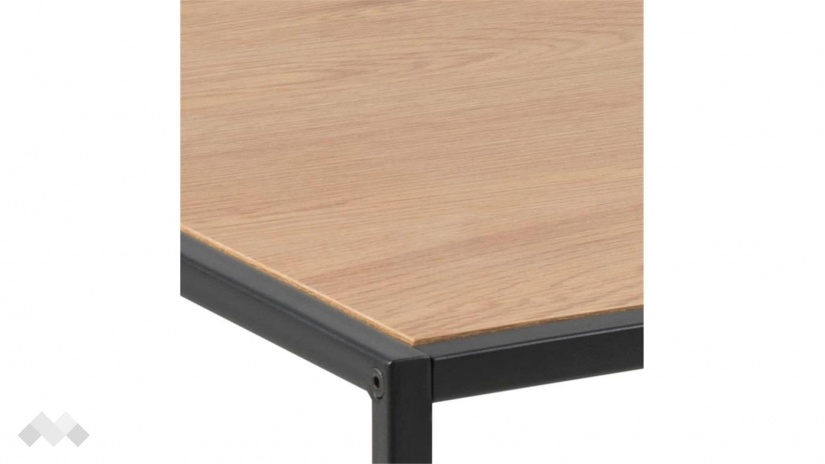 Холна маса Сийфорд тъмен дъб с черно - изглед 3 - МебелМаг Холна маса Сийфорд тъмен дъб с черно - изглед 3