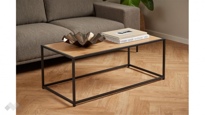 Холна маса Сийфорд тъмен дъб с черно - изглед 5 - МебелМаг Холна маса Сийфорд тъмен дъб с черно - изглед 5