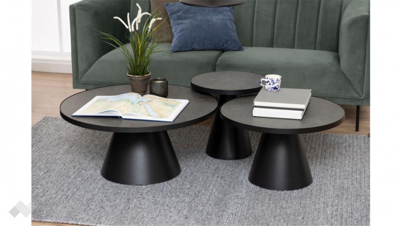 Холна маса Соли черен с черен мат - изглед 5