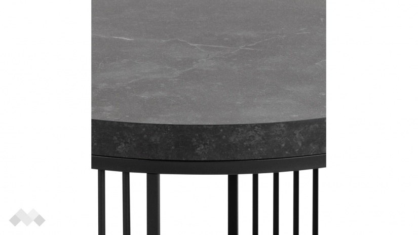 Холна маса Стрингтън черен мрамор с черен мат - изглед 3