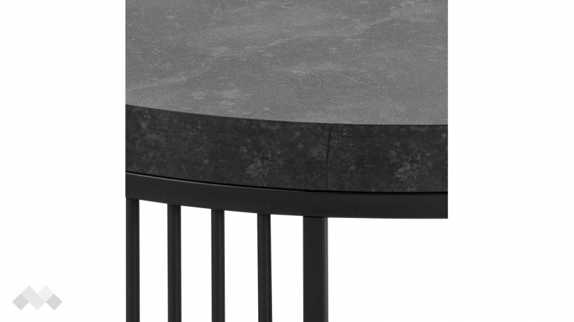 Холна маса Стрингтън черен мрамор с черен мат - изглед 4