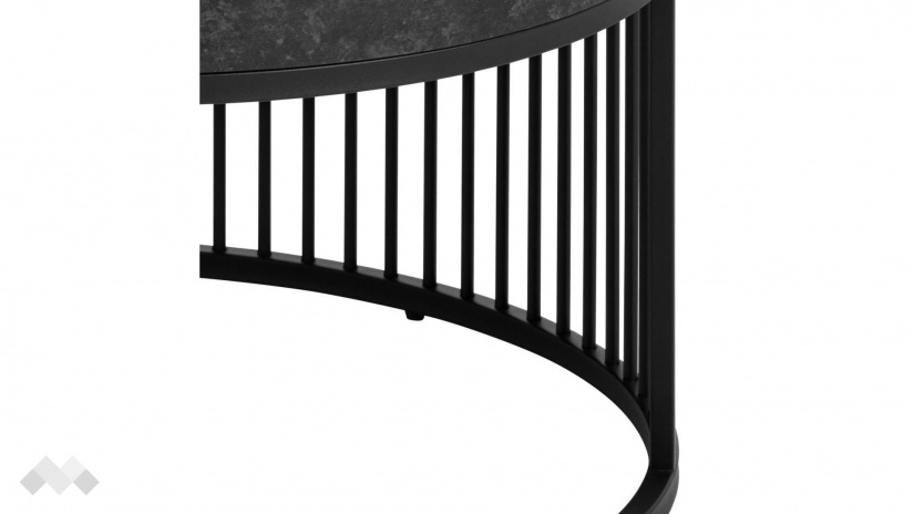 Холна маса Стрингтън черен мрамор с черен мат - изглед 6