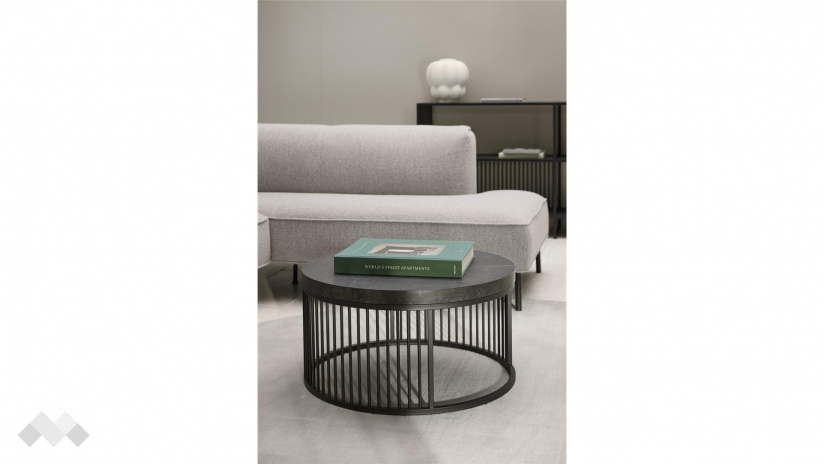 Холна маса Стрингтън черен мрамор с черен мат - изглед 7