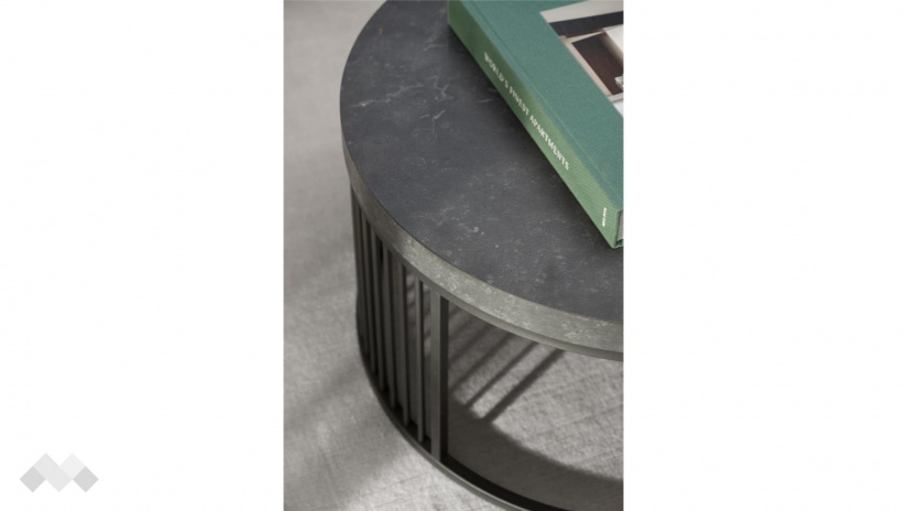 Холна маса Стрингтън черен мрамор с черен мат - изглед 8