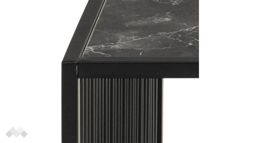 Холна маса Стрингтън черен мрамор с черен мат - изглед 4 - МебелМаг Холна маса Стрингтън черен мрамор с черен мат - изглед 4