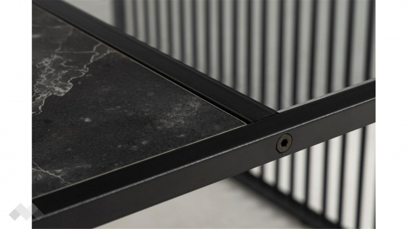 Холна маса Стрингтън черен мрамор с черен мат - изглед 5 - МебелМаг Холна маса Стрингтън черен мрамор с черен мат - изглед 5
