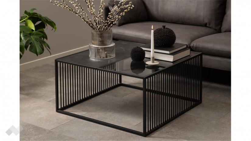 Холна маса Стрингтън черен мрамор с черен мат - изглед 6 - МебелМаг Холна маса Стрингтън черен мрамор с черен мат - изглед 6