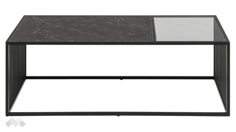 Холна маса Стрингтън черен мрамор с черен мат - изглед 3