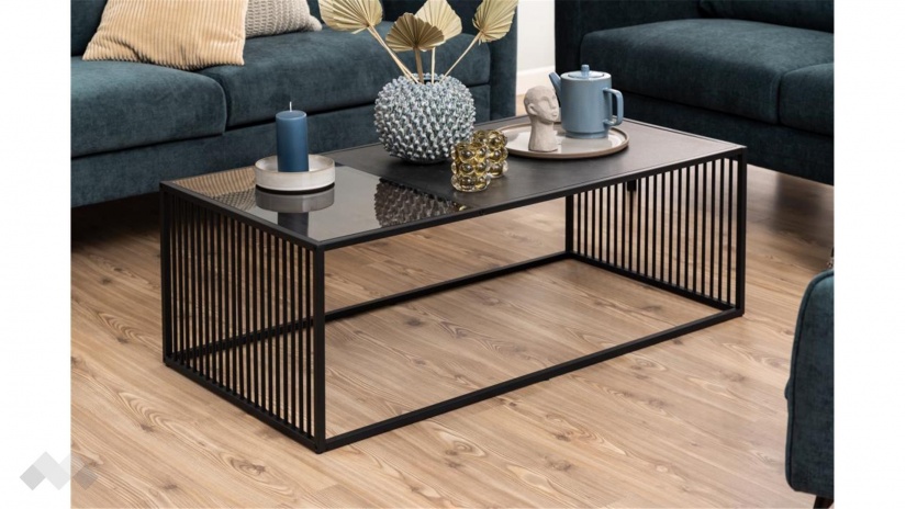 Холна маса Стрингтън черен мрамор с черен мат - изглед 7