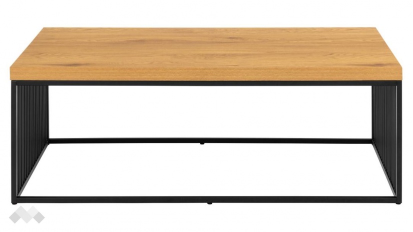 Холна маса Стрингтън дъб натурал с черен мат - изглед 2